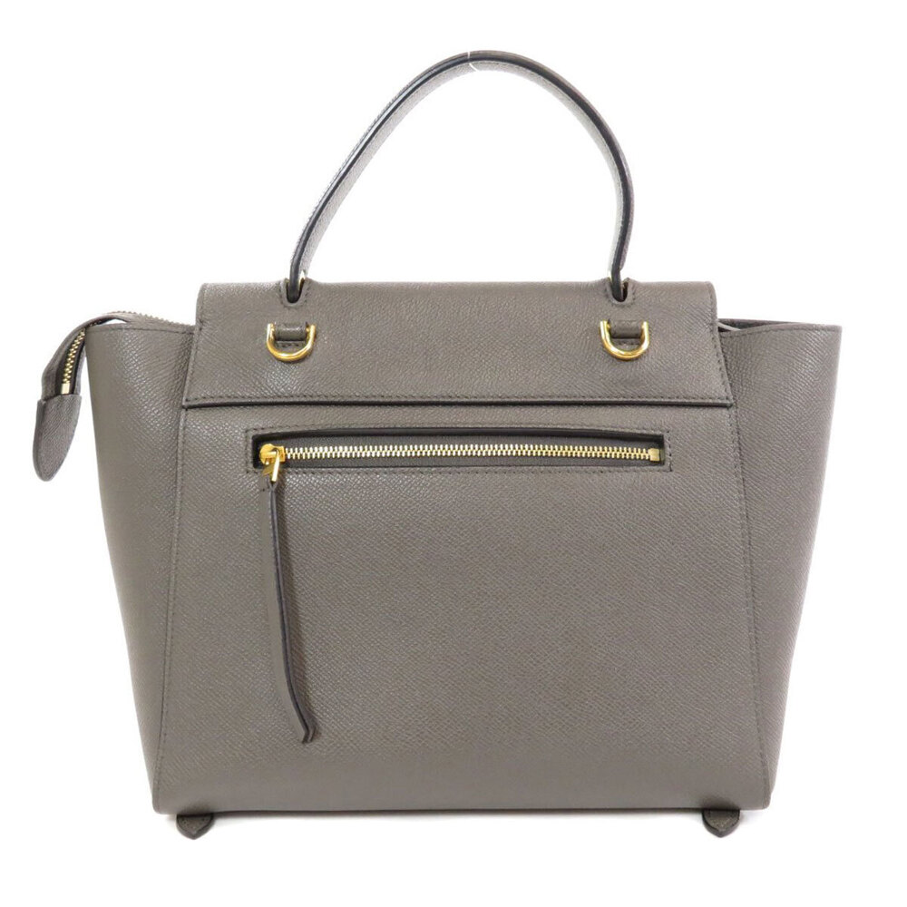 Celine Calfskin Bag Belt Handbag Black
